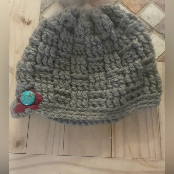 BOHO Knit Ponytail Hat - Picture 1 of 8